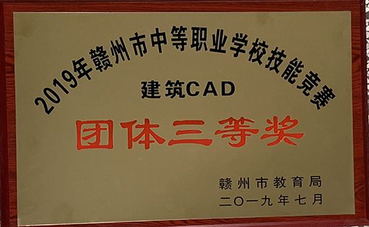 2019年建筑CAD团体三等奖