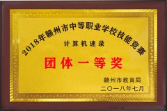 2018计算机速录团体一等奖