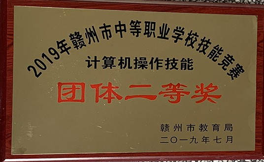 2019年计算机操作技能团体二等奖